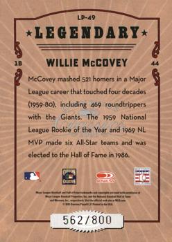 2005 Donruss Classics - Legendary Players #LP-49 Willie McCovey Back