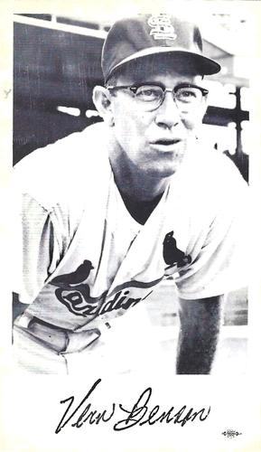 1961 St. Louis Cardinals Photocards #NNO Vern Benson Front