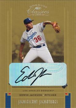 2005 Donruss Classics - Significant Signatures Gold #175 Edwin Jackson Front