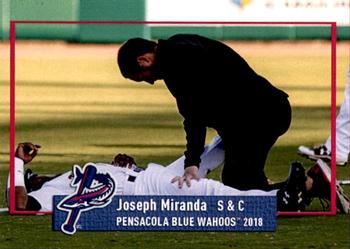 2018 Grandstand Pensacola Blue Wahoos #NNO Joseph Miranda Front