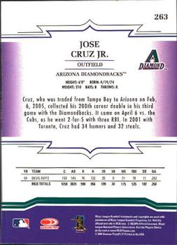 2005 Donruss Throwback Threads #263 Jose Cruz Jr. Back