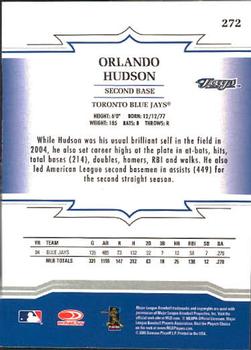 2005 Donruss Throwback Threads #272 Orlando Hudson Back