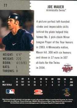 2005 Leaf Century #77 Joe Mauer Back