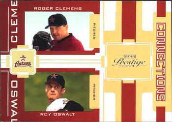 2005 Playoff Prestige - Connections #C-6 Roger Clemens / Roy Oswalt Front