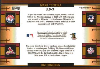 2005 Playoff Prestige - League Leaders Double #LLD-3 Mark Teixeira / Jim Edmonds Back