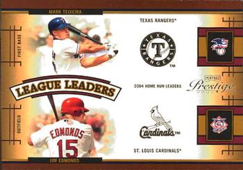 2005 Playoff Prestige - League Leaders Double #LLD-3 Mark Teixeira / Jim Edmonds Front