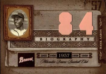 2005 Playoff Prime Cuts - Biography #NNO Hank Aaron Front