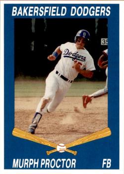 1992 Cal League Bakersfield Dodgers #20 Murph Proctor Front