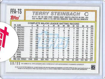 2018 Topps Archives - Fan Favorites Autographs Silver #FFA-TS Terry Steinbach Back