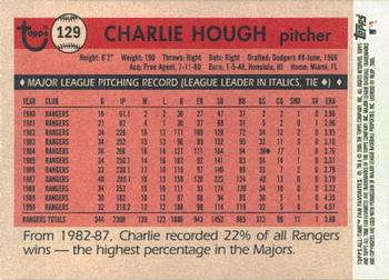 2005 Topps All-Time Fan Favorites #129 Charlie Hough Back