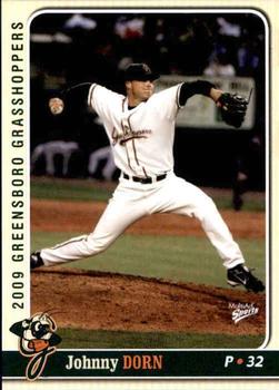 2009 MultiAd Greensboro Grasshoppers #3 Johnny Dorn Front