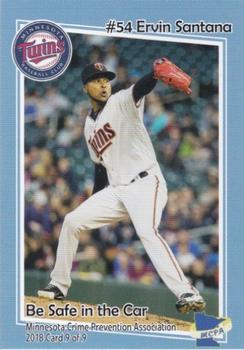 2018 Minnesota Twins Police #9 Ervin Santana Front