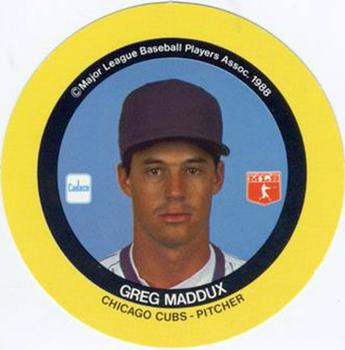 1989 Cadaco Discs - Back Variation #NNO Greg Maddux Front