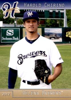 2017 Grandstand Helena Brewers #5 Harold Chirino Front