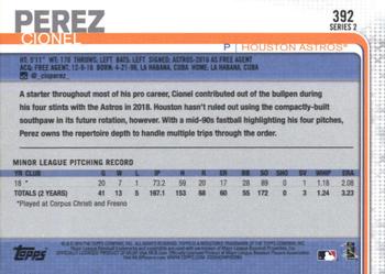 2019 Topps #392 Cionel Perez Back