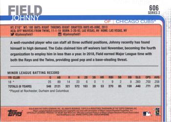 2019 Topps #606 Johnny Field Back