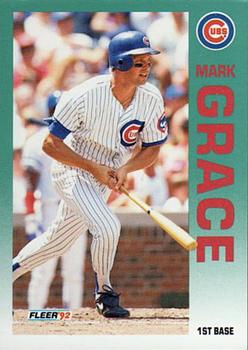 1992 Fleer #381 Mark Grace Front