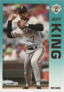 1992 Fleer #555 Jeff King Front