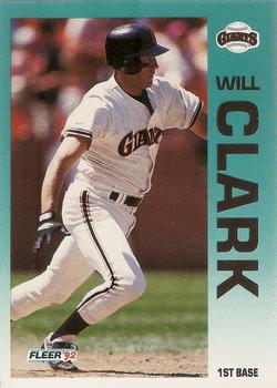 1992 Fleer #631 Will Clark Front