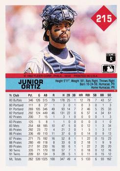 1992 Fleer #215 Junior Ortiz Back