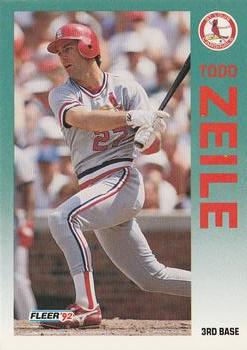 1992 Fleer #596 Todd Zeile Front