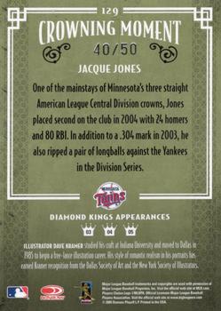 2005 Donruss Diamond Kings - Silver #129 Jacque Jones Back