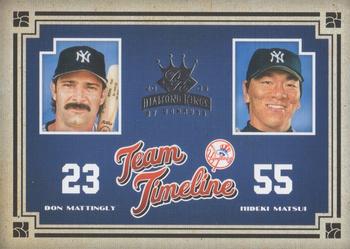 2005 Donruss Diamond Kings - Team Timeline #TT-12 Don Mattingly / Hideki Matsui Front