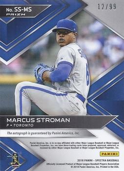 2018 Panini Chronicles - Spectra Signatures #SS-MS Marcus Stroman Back