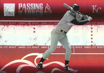 2005 Donruss Elite - Passing the Torch Red #PT-36 George Brett / Hank Blalock Front