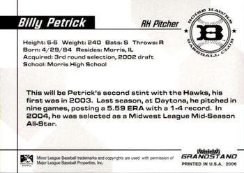 2006 Grandstand Boise Hawks #9 Billy Petrick Back