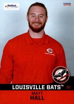 2018 Choice Louisville Bats #13 Matt Hall Front