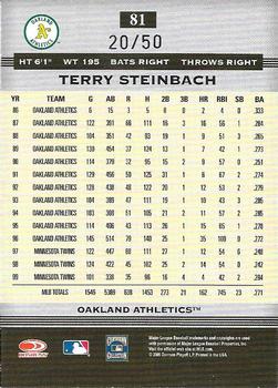 2005 Donruss Greats - Platinum HoloFoil #81 Terry Steinbach Back