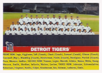 2005 Topps Heritage #213 Detroit Tigers Front