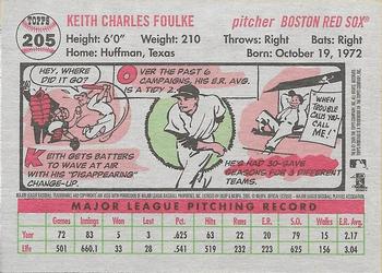 2005 Topps Heritage #205 Keith Foulke Back