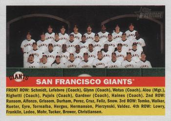 2005 Topps Heritage #226 San Francisco Giants Front