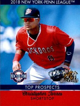 2018 Choice New York-Penn League Top Prospects #06 Chris Torres Front