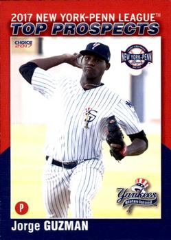 2017 Choice New York-Penn League Top Prospects #20 Jorge Guzman Front