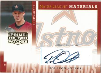 2005 Donruss Prime Patches - Major League Materials Autograph #MLM-1 Roy Oswalt Front