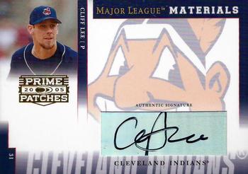 2005 Donruss Prime Patches - Major League Materials Autograph #MLM-23 Cliff Lee Front