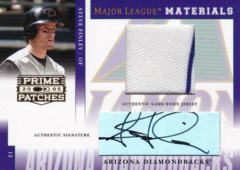 2005 Donruss Prime Patches - Major League Materials Autograph Jersey #MLM-14 Steve Finley Front