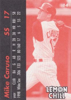 1999 Lemon Chill Chicago White Sox #14 Mike Caruso Back