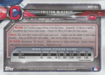 2018 Bowman Chrome - Prospects #BCP183 Triston McKenzie Back