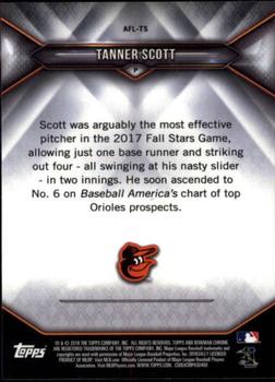 2018 Bowman Chrome - 2017 AFL Fall Stars #AFL-TS Tanner Scott Back