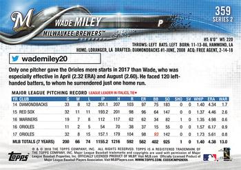 2018 Topps - All-Star Game #359 Wade Miley Back