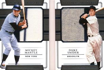 2018 Panini National Treasures - Legendary Silhouette Duals Booklets #LSB-MD Duke Snider / Mickey Mantle Front