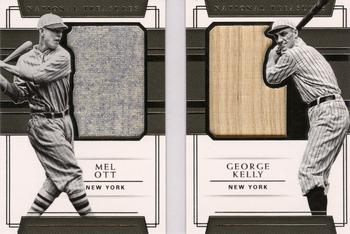 2018 Panini National Treasures - Legendary Silhouette Duals Booklets #LSB-MG Mel Ott / George Kelly Front