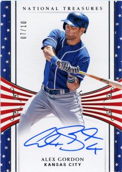 2018 Panini National Treasures - Stars and Stripes Autographs #SS-AG Alex Gordon Front