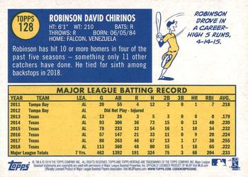 2019 Topps Heritage #128 Robinson Chirinos Back