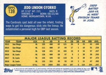 2019 Topps Heritage #139 Jedd Gyorko Back