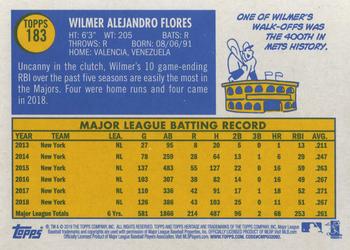 2019 Topps Heritage #183 Wilmer Flores Back